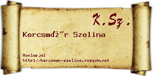 Kercsmár Szelina névjegykártya
